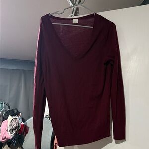 A New Day Burgundy V-Neck Sweatshirt